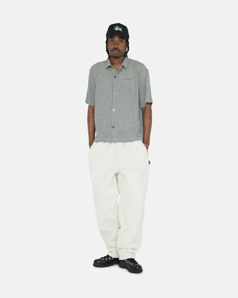 Beige Stussy Brushed Men's Beach Pants | USA000542