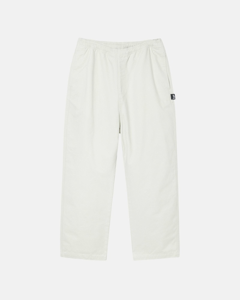 Beige Stussy Brushed Men\'s Beach Pants | USA000542