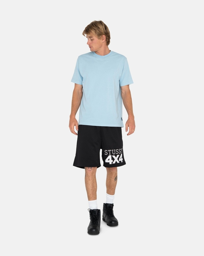 Black Stussy 4X4 Mesh Short Men's Shorts | USA000617