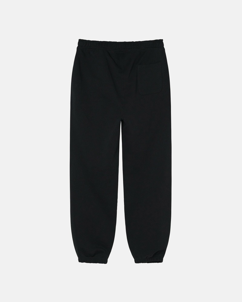 Black Stussy 8 Ball Embroidered Pant Men's Sweatpants | USA000871