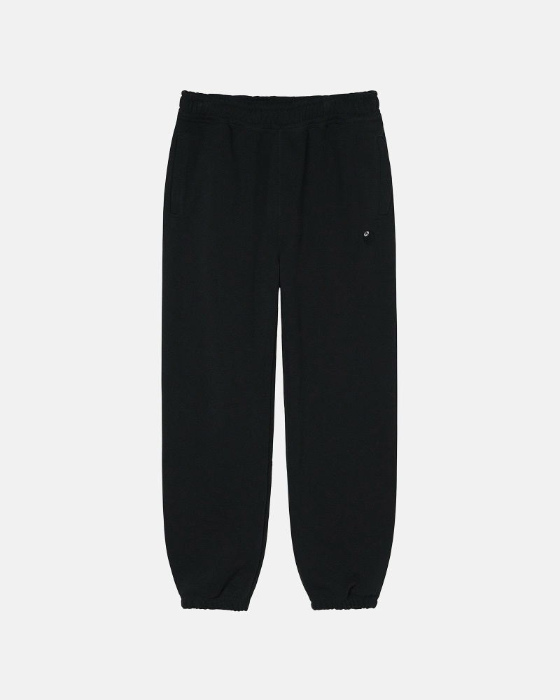 Black Stussy 8 Ball Embroidered Pant Men\'s Sweatpants | USA000871