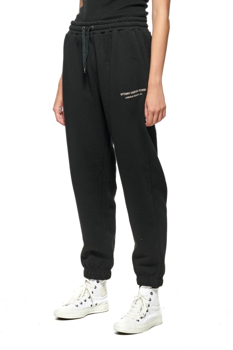 Black Stussy Alcott Trackpant Women's Track Pants | USA000971