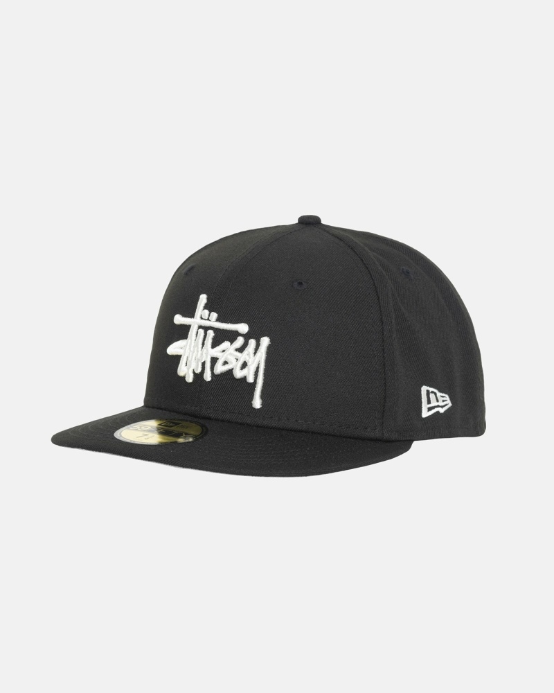 Black Stussy Authentic New Era Men's Caps | USA000377