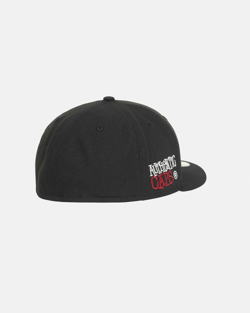 Black Stussy Authentic New Era Men's Caps | USA000377