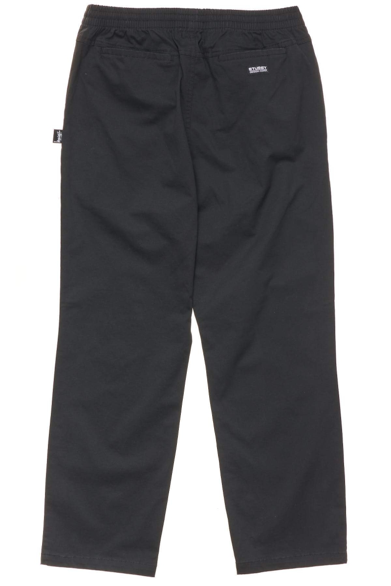 Black Stussy Basic Corp Men's Beach Pants | USA000538