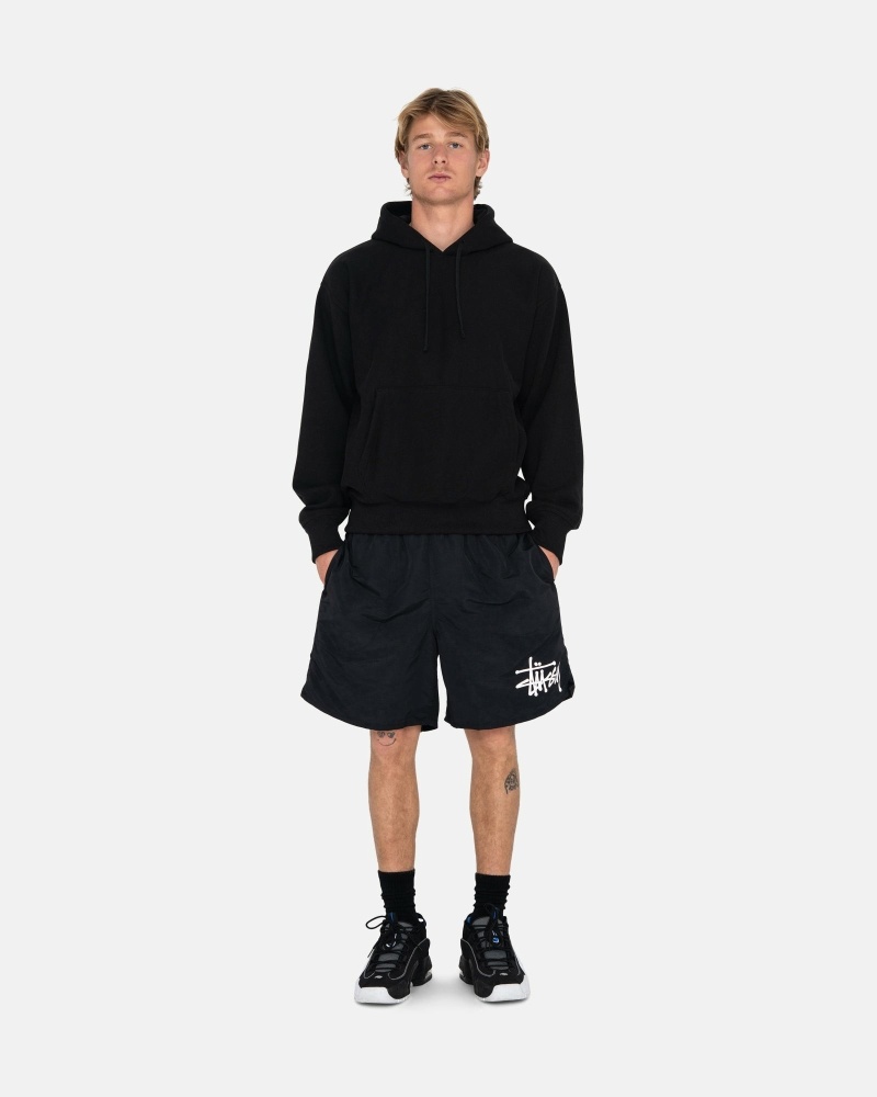 Black Stussy Big Basic Men's Shorts | USA000621