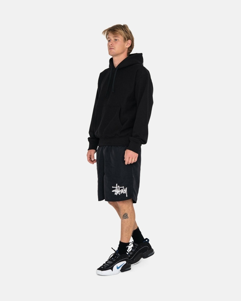 Black Stussy Big Basic Men's Shorts | USA000621