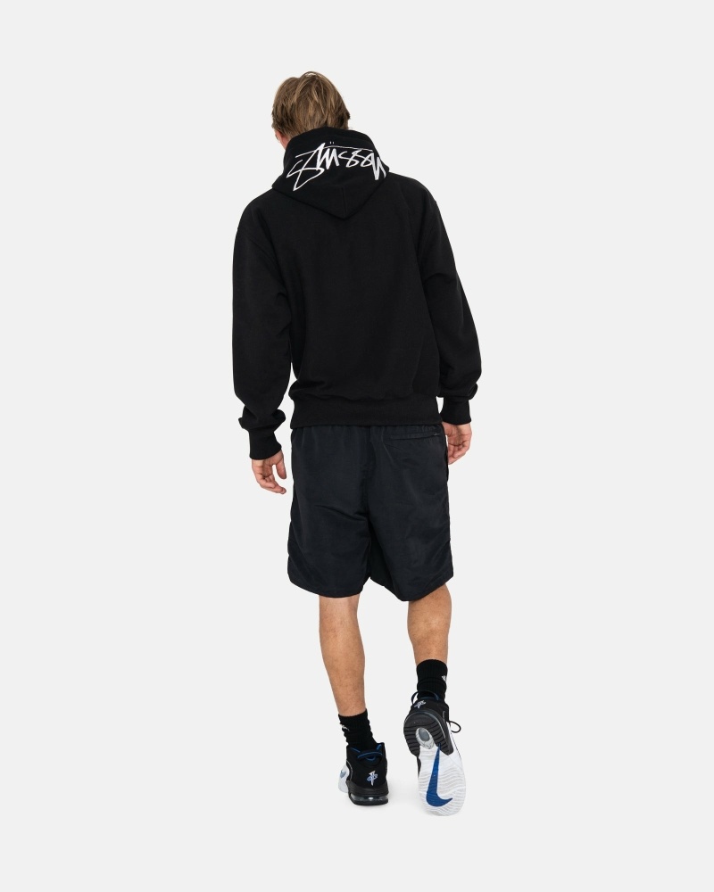 Black Stussy Big Basic Men's Shorts | USA000621