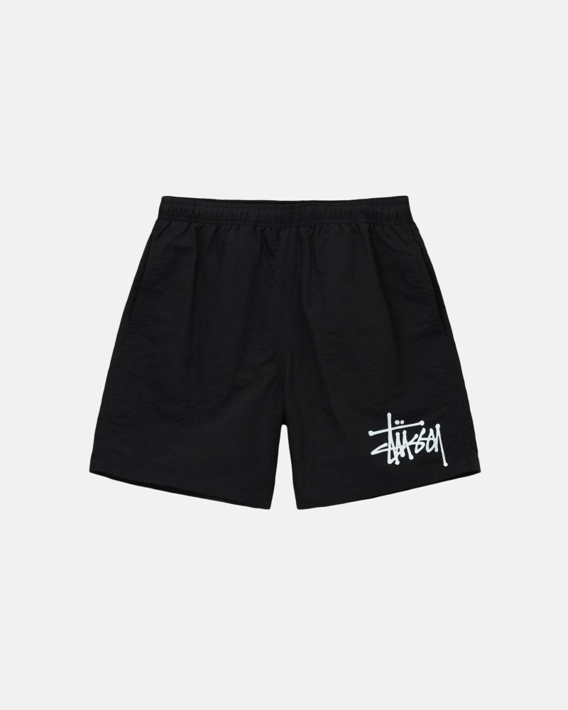 Black Stussy Big Basic Men\'s Shorts | USA000621