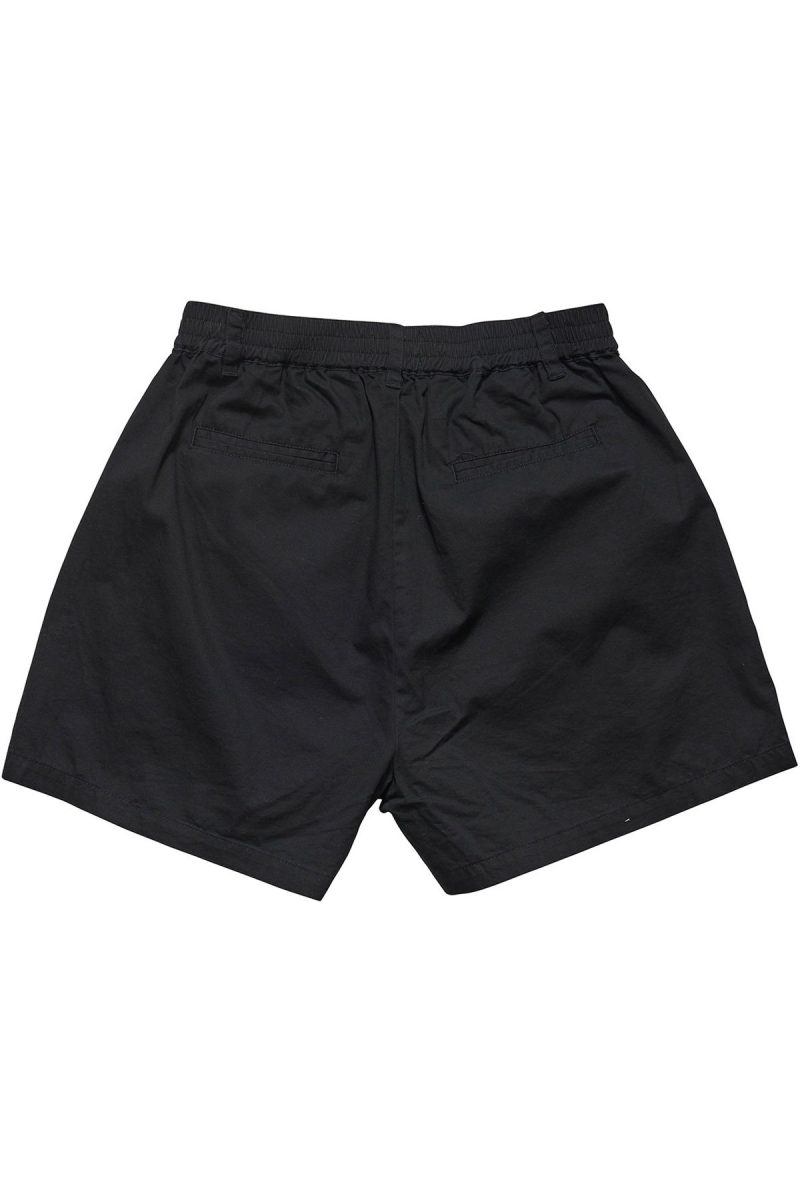 Black Stussy Brentwood Pleated Women's Shorts | USA000629