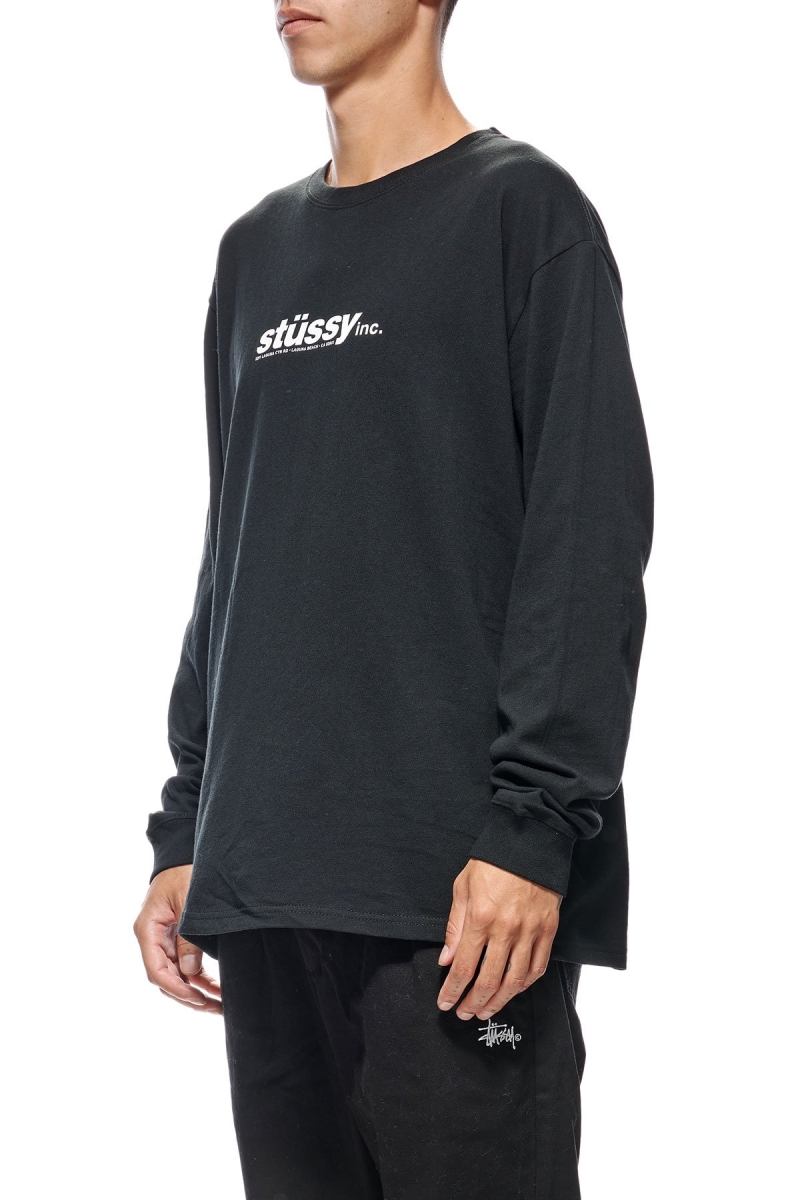 Black Stussy Cities Men's Sweatshirts | USA000903