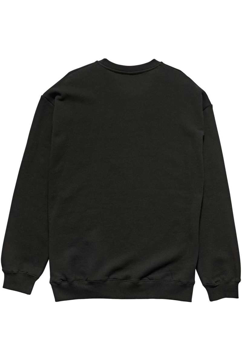 Black Stussy Copyright Crown Crew Men's Sweaters | USA000828