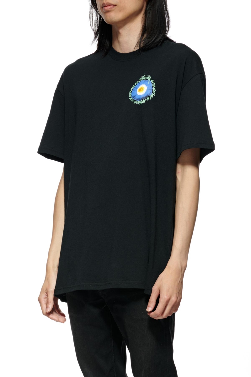 Black Stussy Cosmos SS Men's T Shirts | USA000136