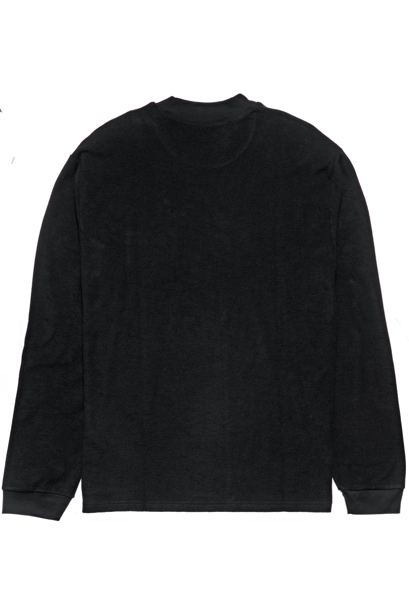 Black Stussy Crown Terry Men's Sweatshirts | USA000911