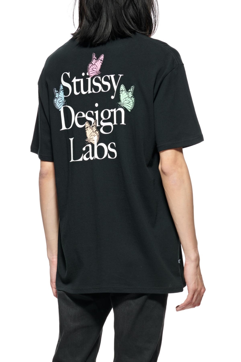 Black Stussy Design Labs SS Men's T Shirts | USA000149