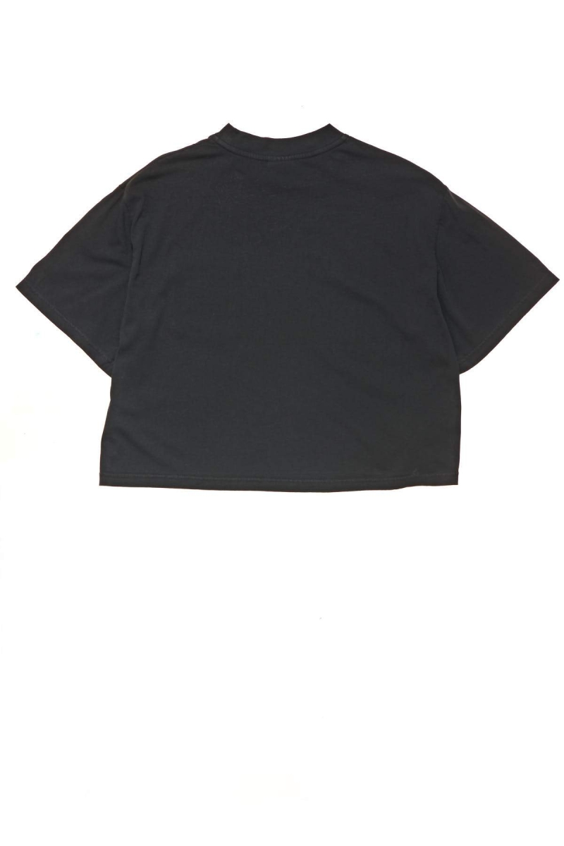 Black Stussy Designs Pocket Boxy Women's T Shirts | USA000153