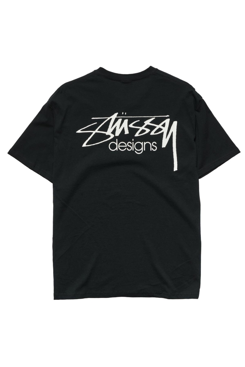 Black Stussy Designs SS Tee Men's Sportswear | USA000757