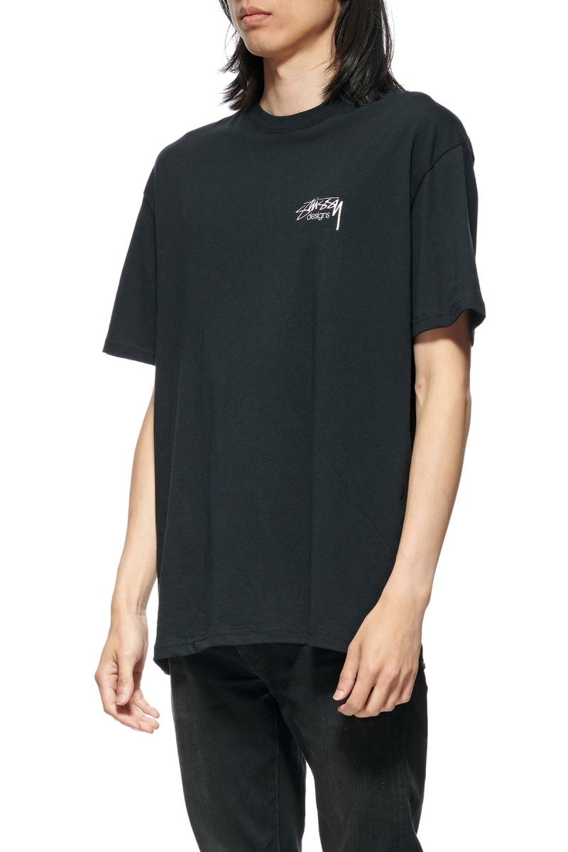 Black Stussy Designs SS Tee Men's Sportswear | USA000757