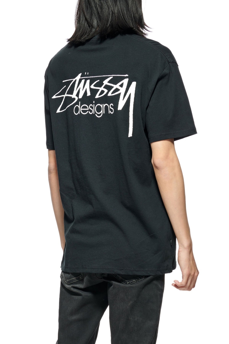 Black Stussy Designs SS Tee Men's Sportswear | USA000757