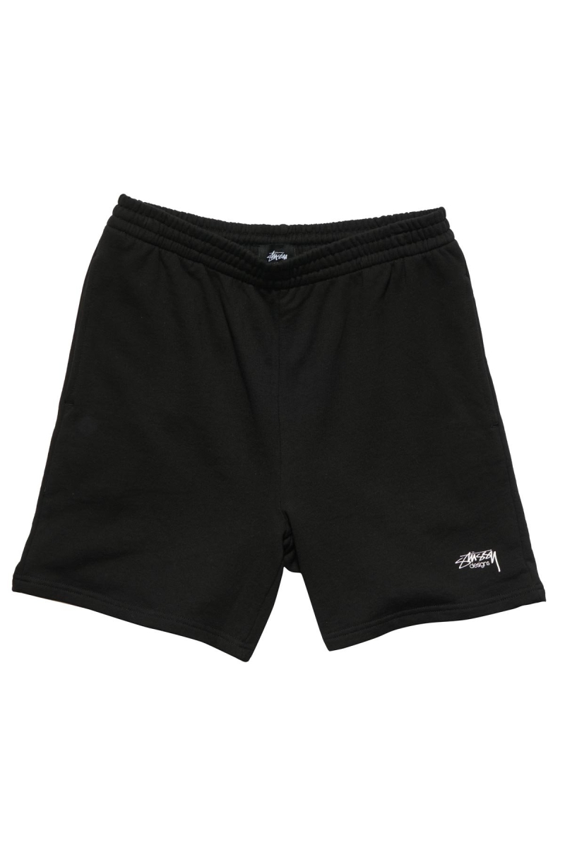 Black Stussy Designs Terry Short Men\'s Sportswear | USA000759