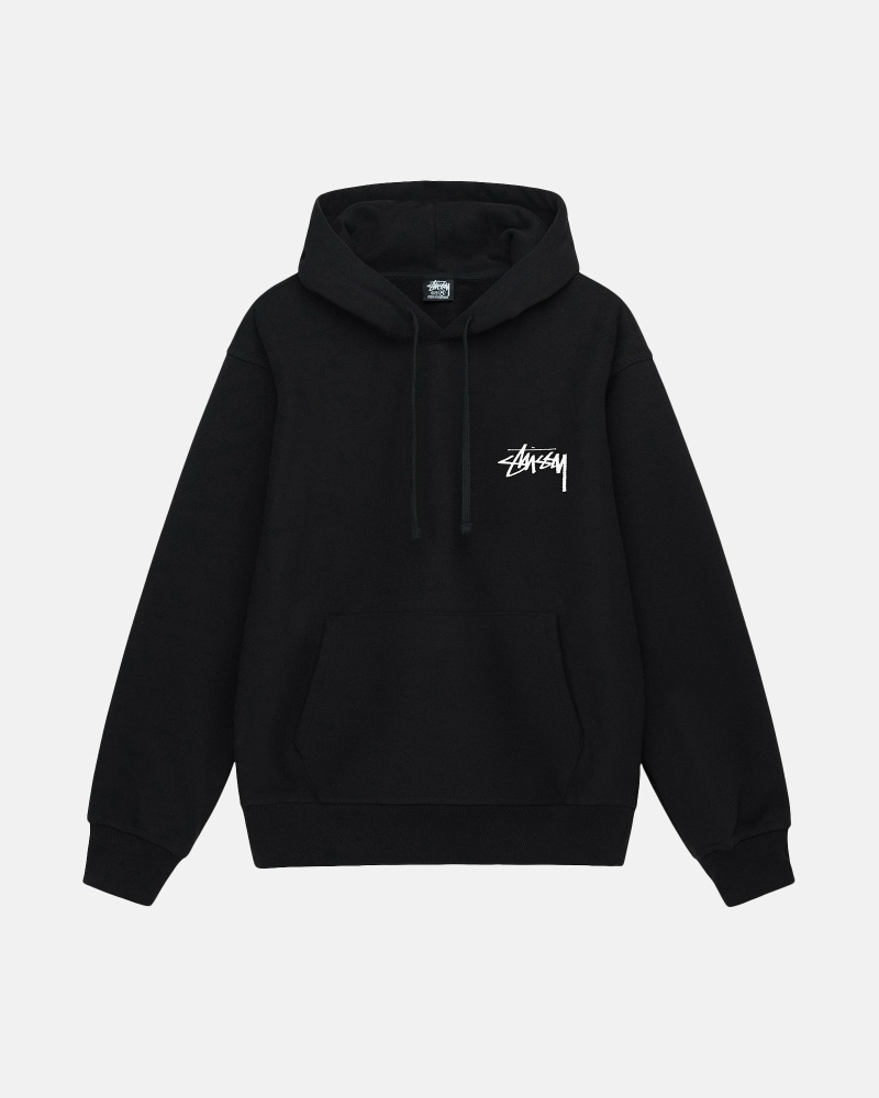 Black Stussy Diced Out Men's Hoodies | USA000034