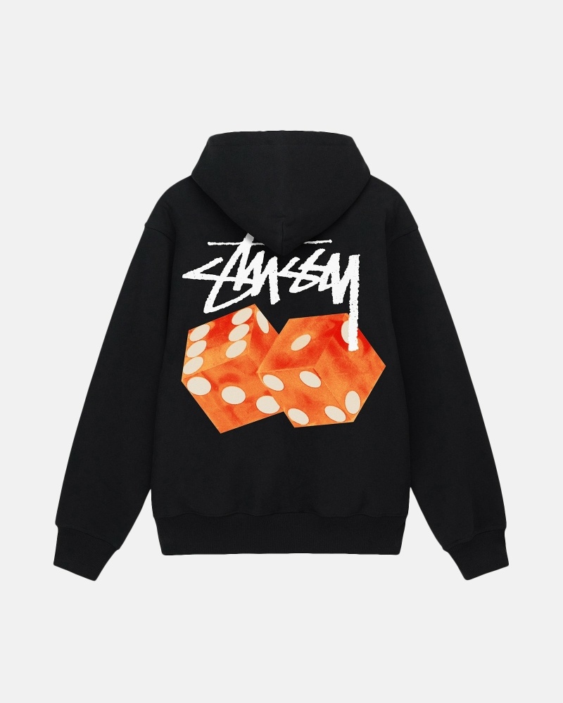 Black Stussy Diced Out Men\'s Hoodies | USA000034