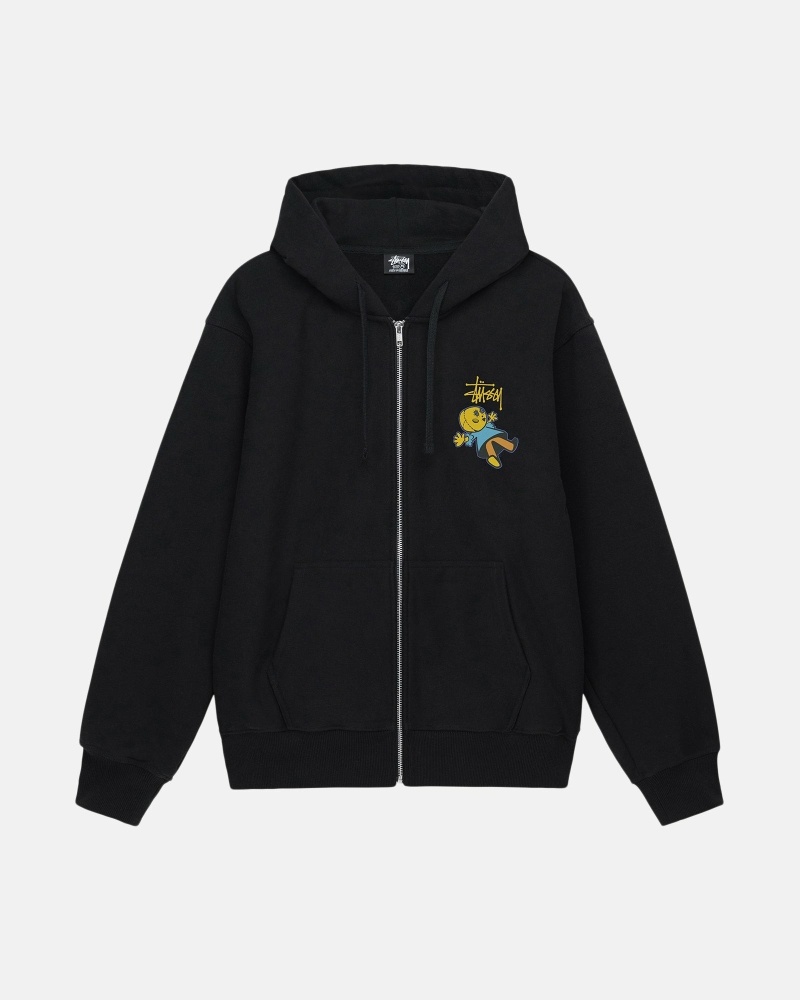 Black Stussy Dollie Zip Men's Hoodies | USA000036