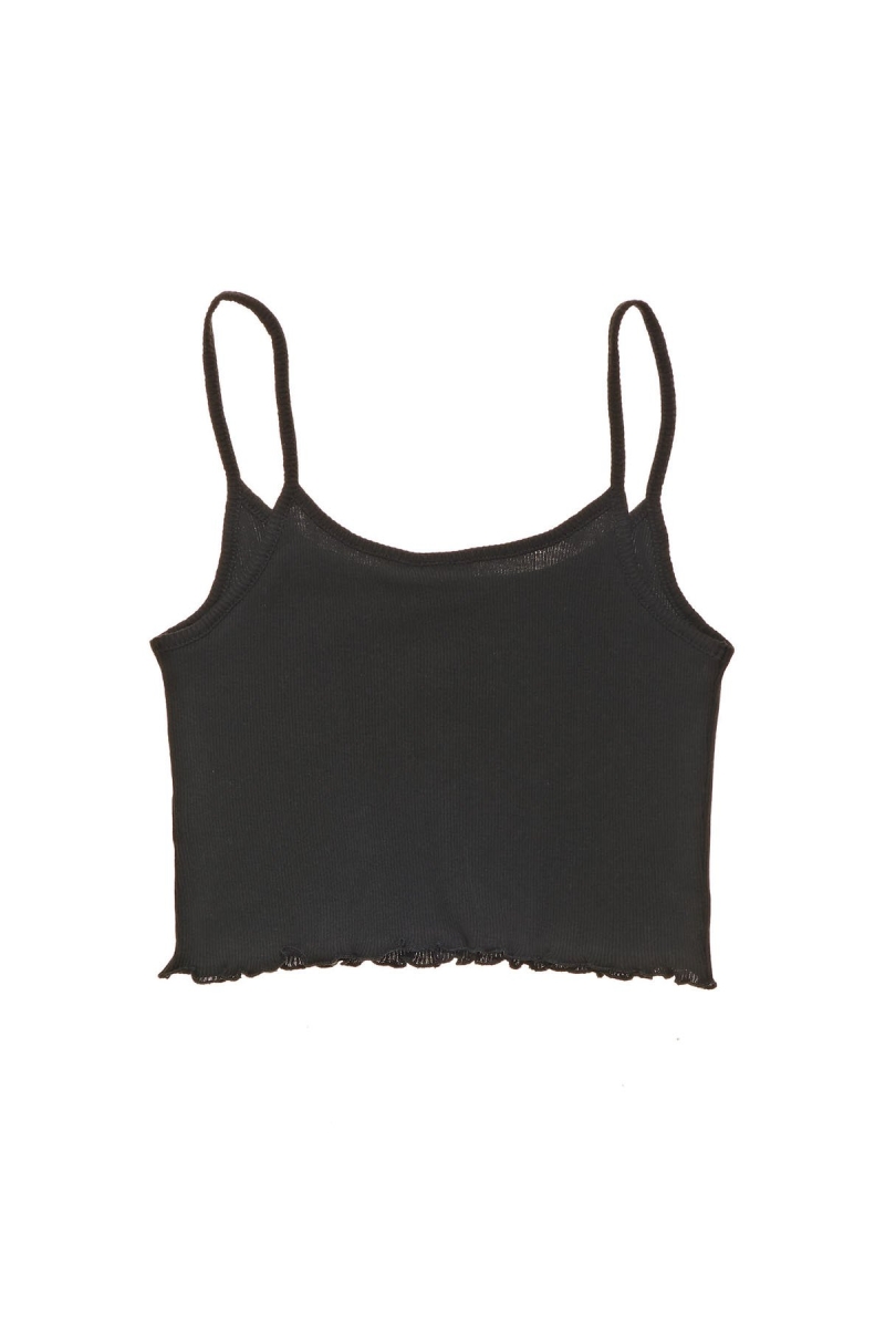 Black Stussy Fairmont Fluted Women's Singlets | USA000715