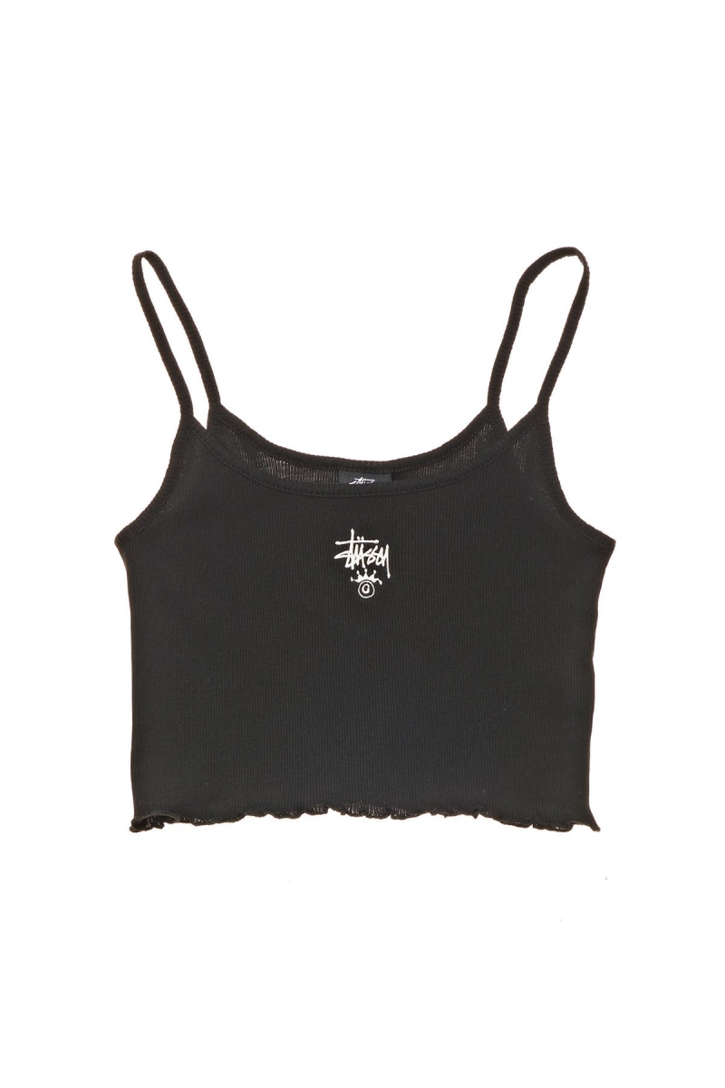 Black Stussy Fairmont Fluted Women\'s Singlets | USA000715