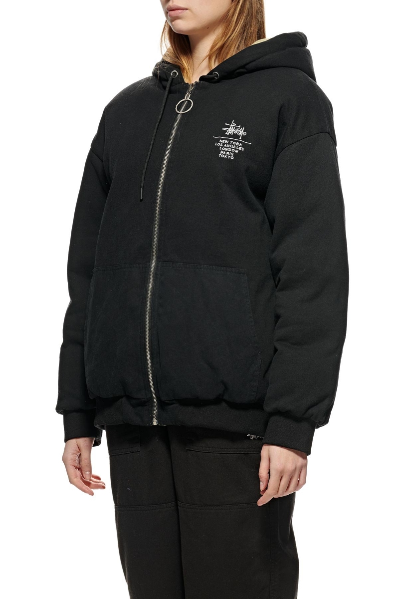 Black Stussy Fowler Reversible Puffa Women's Jackets | USA000339