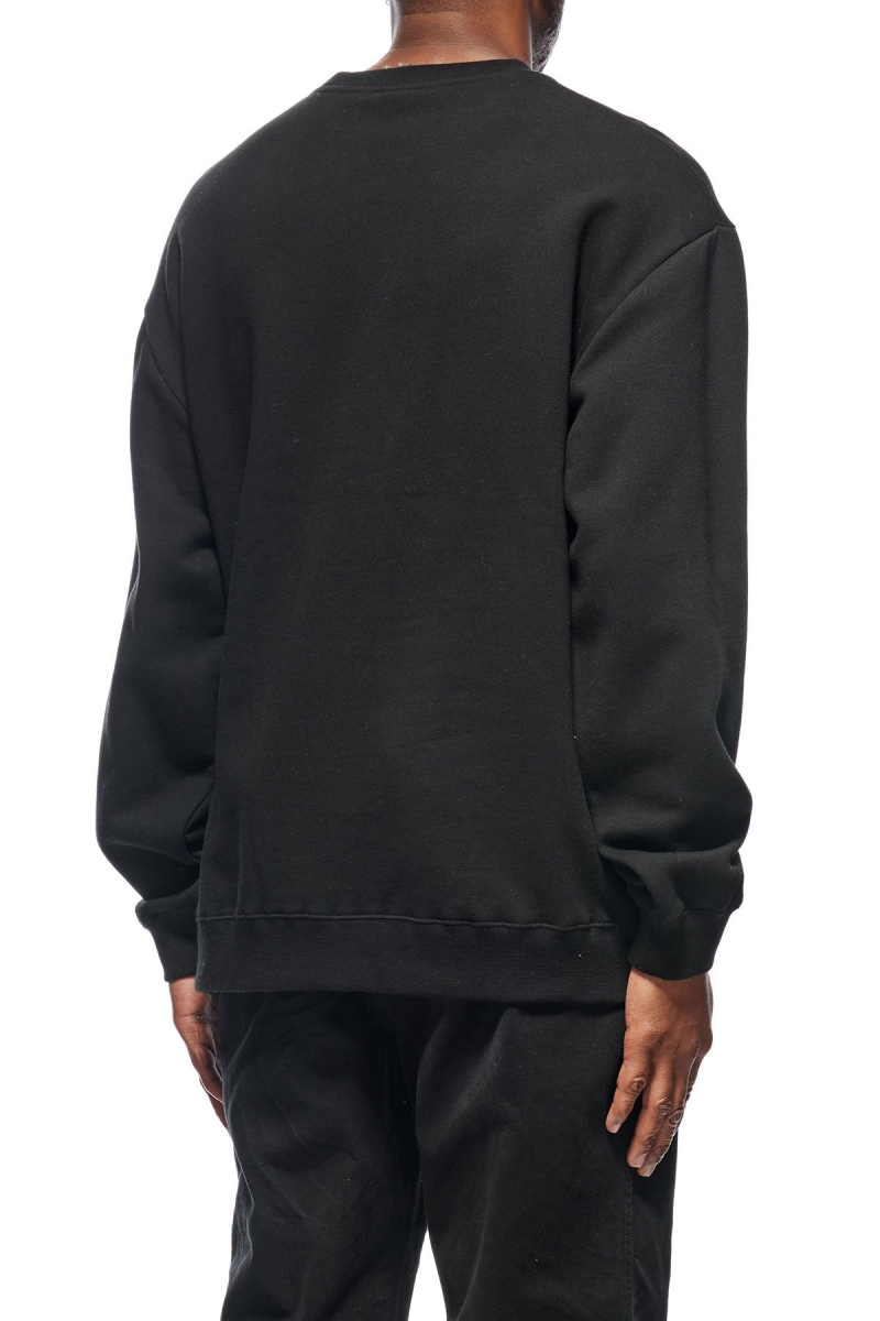 Black Stussy Graffiti Crew Men's Sweaters | USA000835