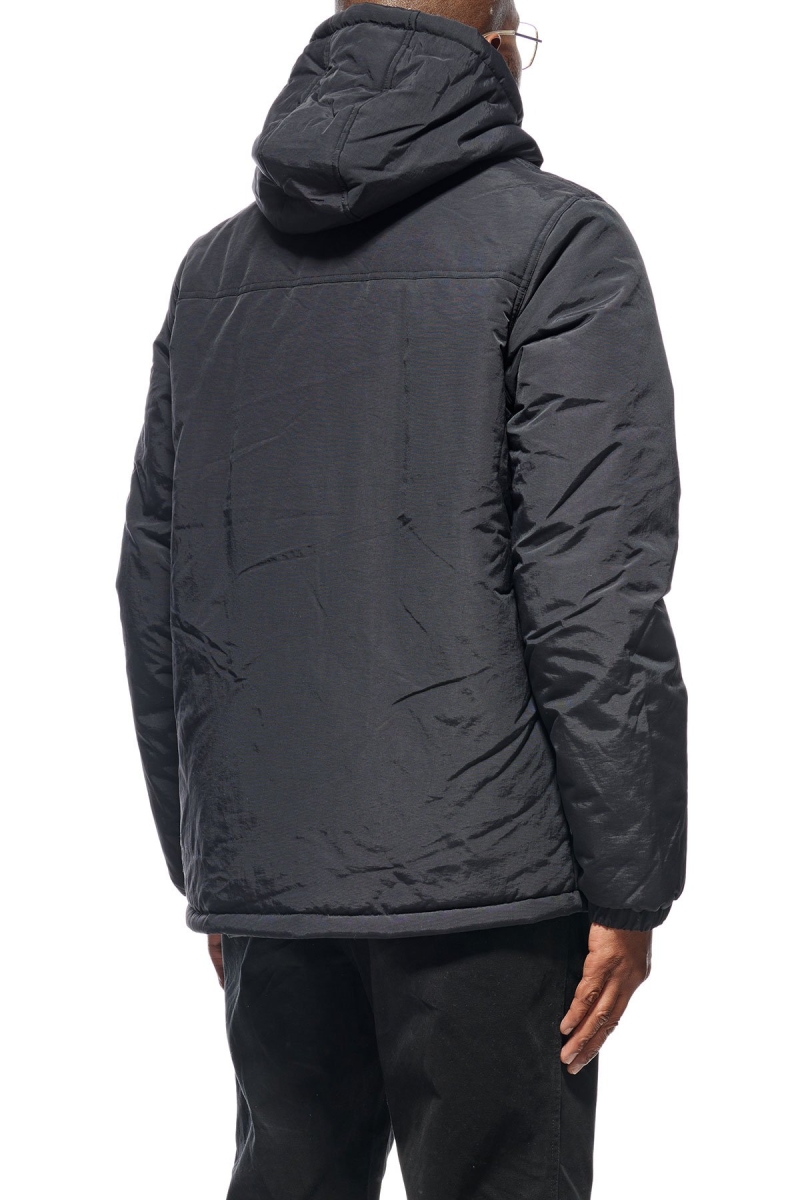 Black Stussy Graffiti Hooded Spray Men's Jackets | USA000340