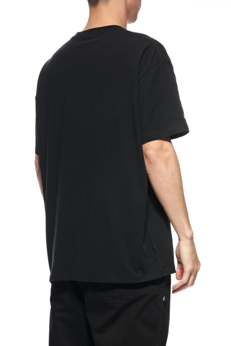 Black Stussy Graffiti Label SS Men's T Shirts | USA000178