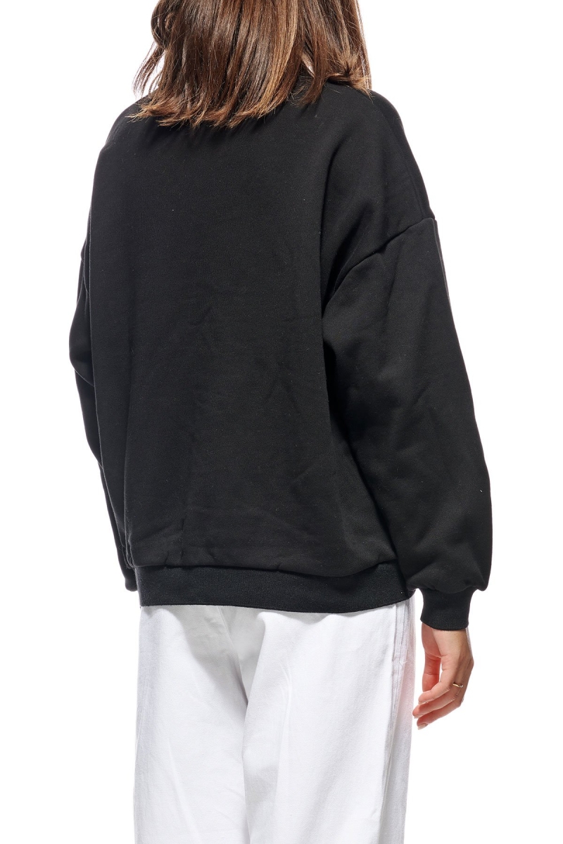 Black Stussy Graffiti OS Fleece Polo Women's Sweaters | USA000840