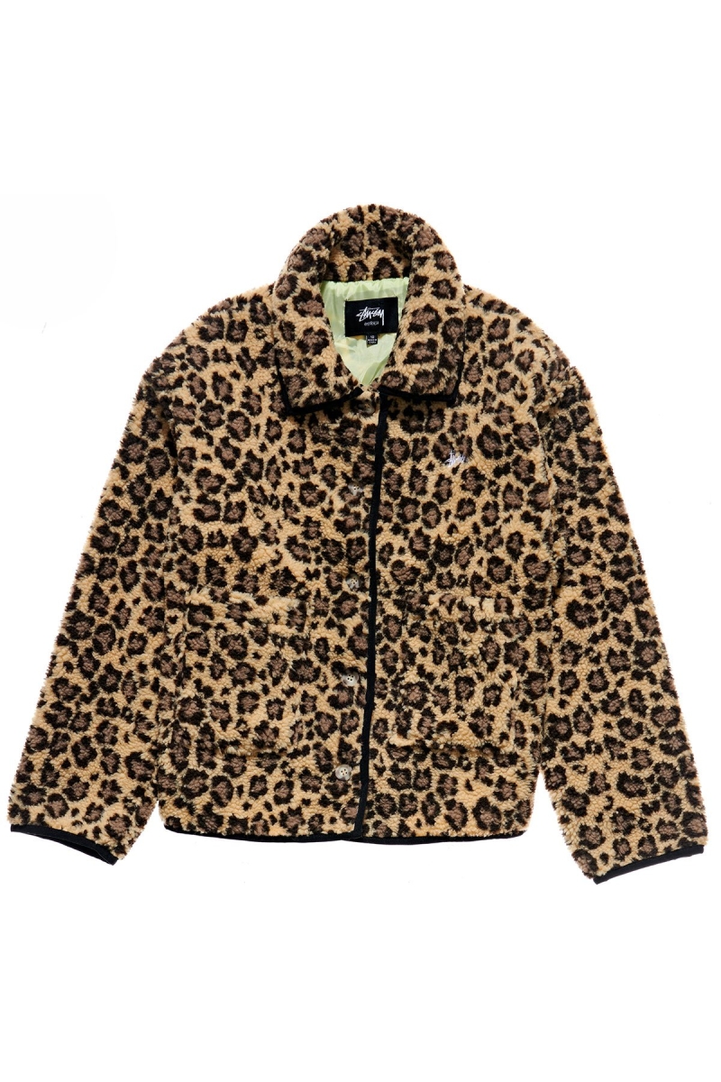 Black Stussy Graffiti Sherpa Coaches Women\'s Jackets | USA000345