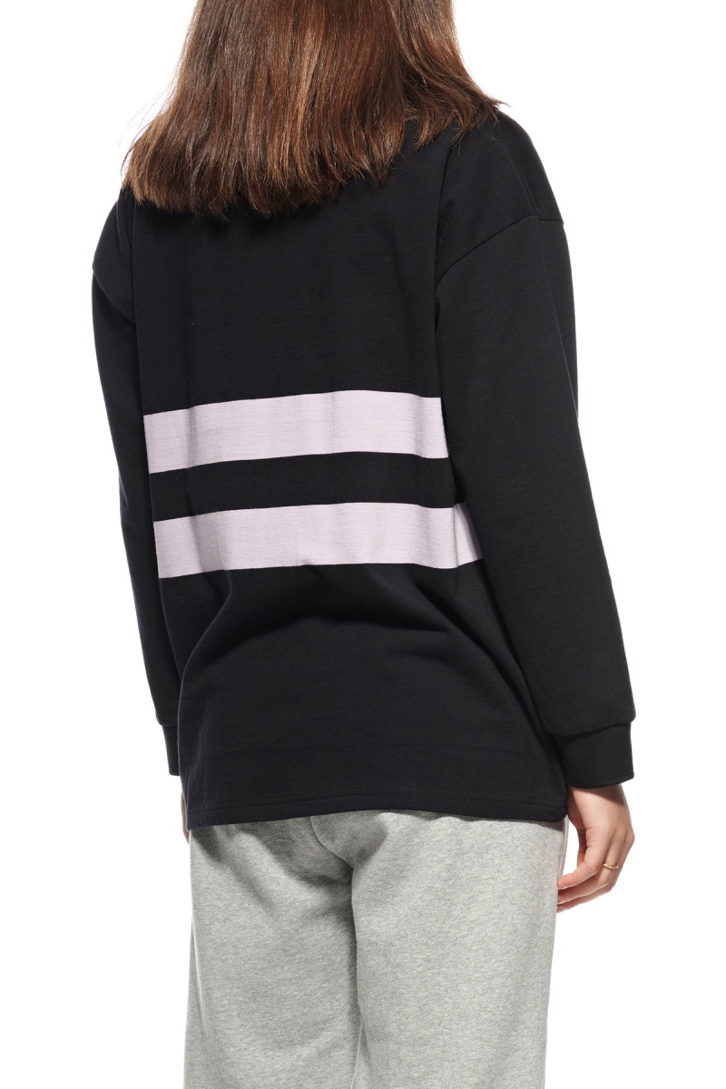 Black Stussy Howard Rugby Women's Sweatshirts | USA000928