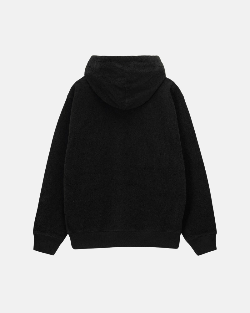 Black Stussy Inside Out Fleece Men's Hoodies | USA000045