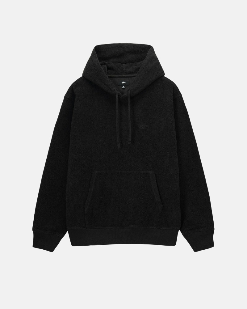 Black Stussy Inside Out Fleece Men\'s Hoodies | USA000045