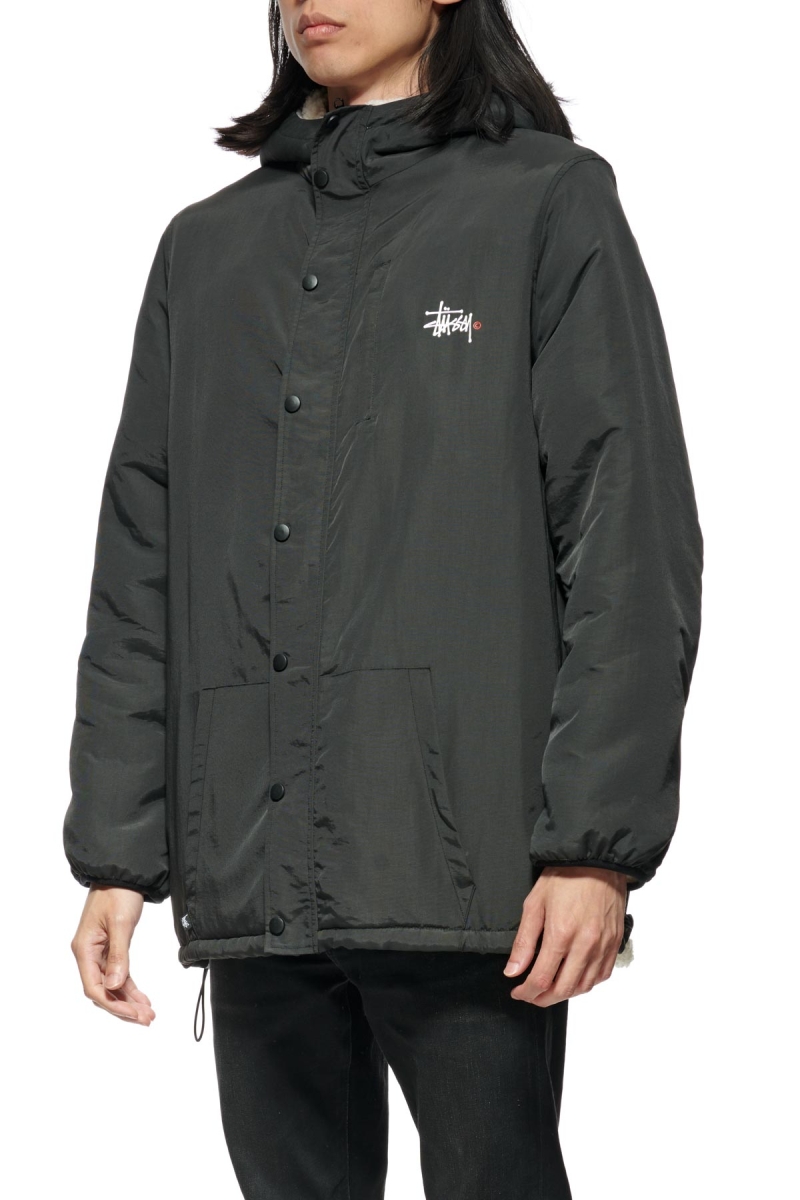 Black Stussy Kirkwood Reversible Men's Jackets | USA000349