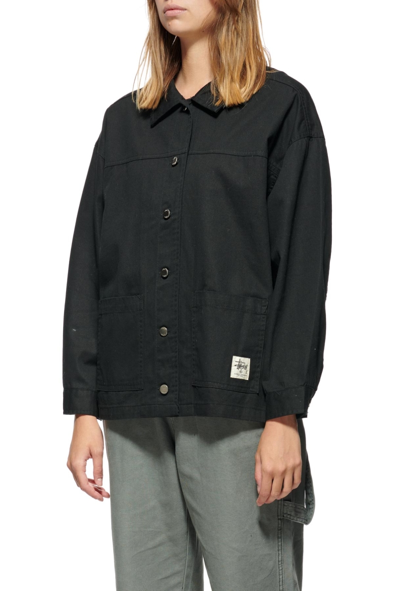 Black Stussy Lawrence Workwear Women's Jackets | USA000352