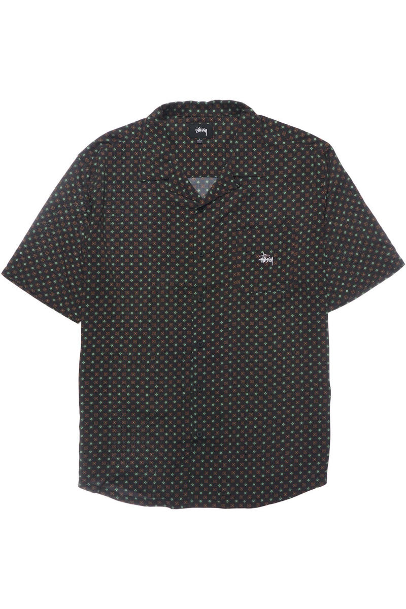 Black Stussy Liberty SS Men\'s Shirts | USA000316