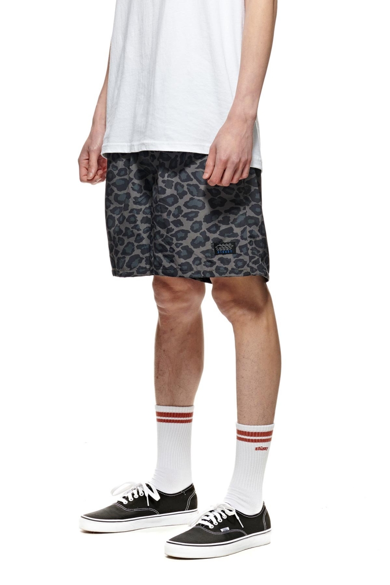 Black Stussy Nylon Big Beach Men's Shorts | USA000653