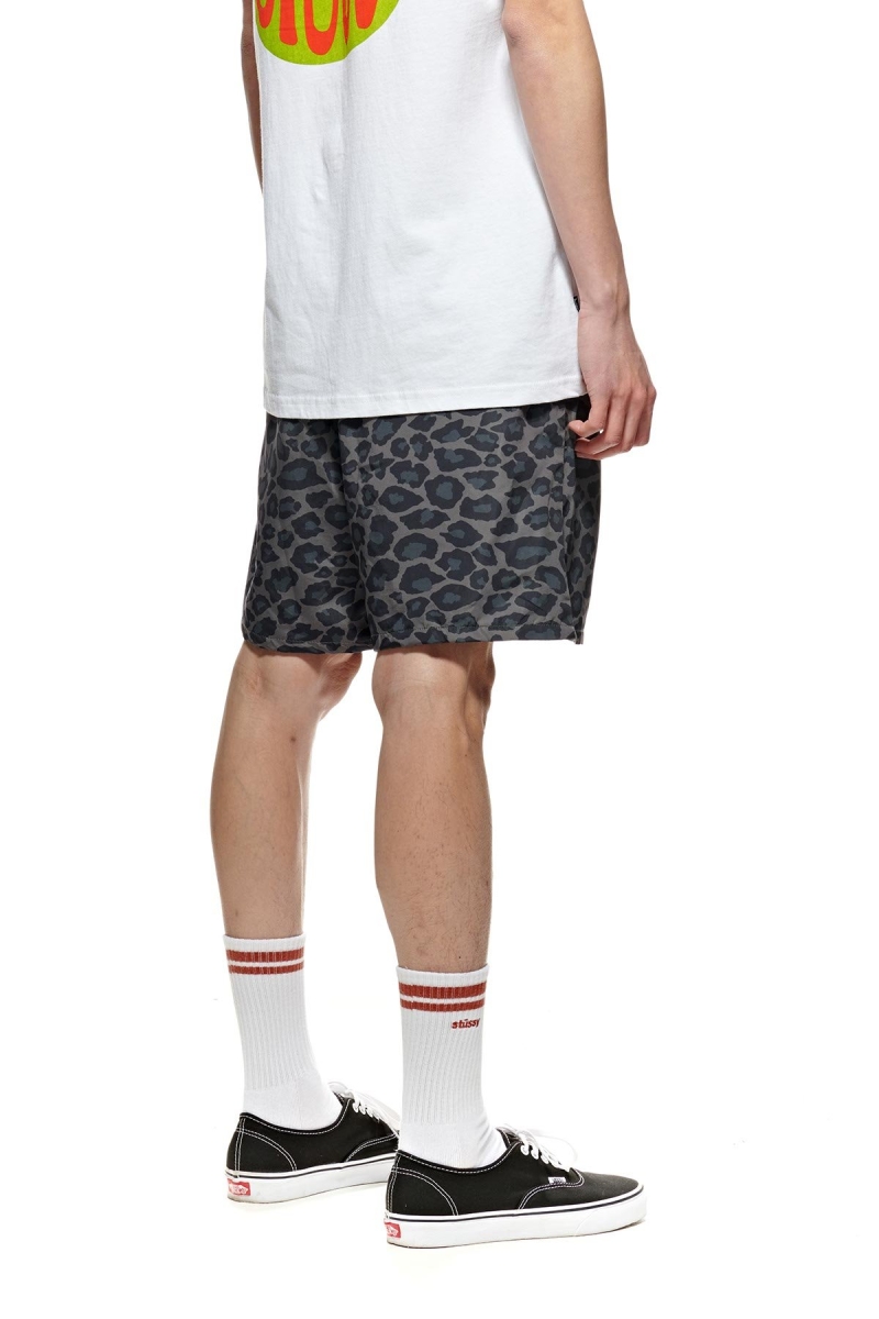 Black Stussy Nylon Big Beach Men's Shorts | USA000653