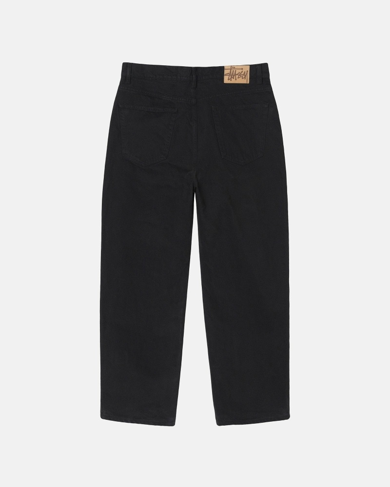 Black Stussy Over Dyed Big Ol Men's Jeans | USA000522