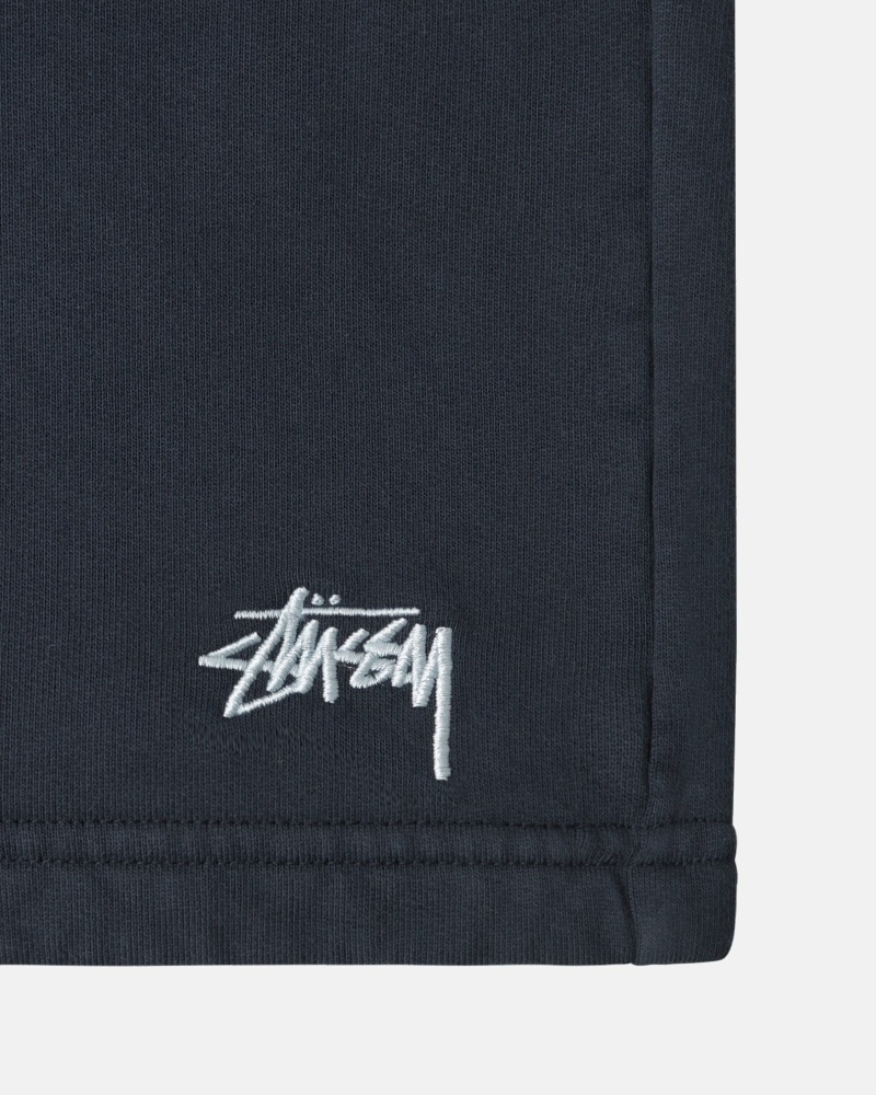 Black Stussy Overdyed Stock Logo Men's Shorts | USA000655