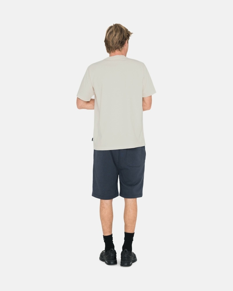 Black Stussy Overdyed Stock Logo Men's Shorts | USA000655