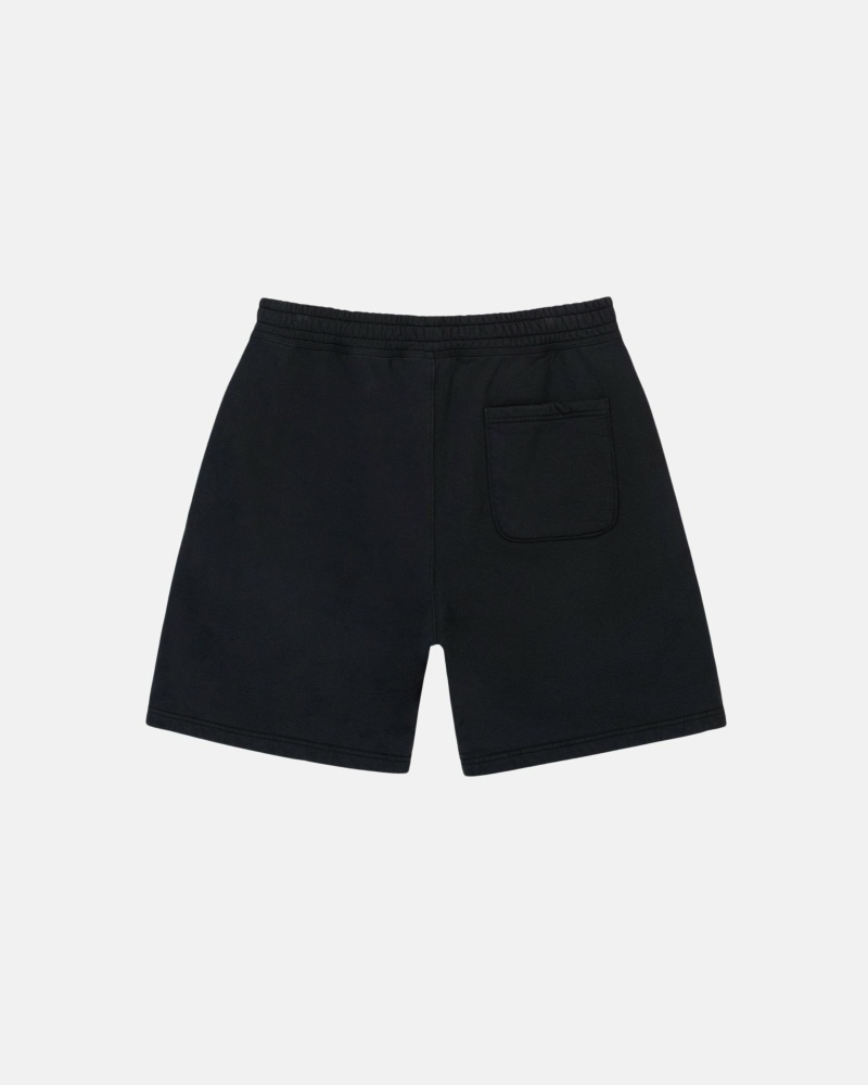 Black Stussy Overdyed Stock Logo Men's Shorts | USA000659