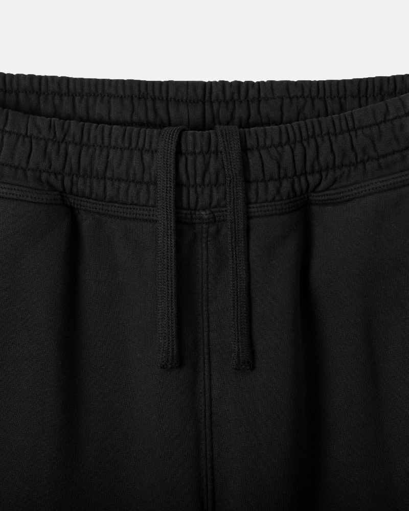 Black Stussy Overdyed Stock Logo Men's Shorts | USA000659