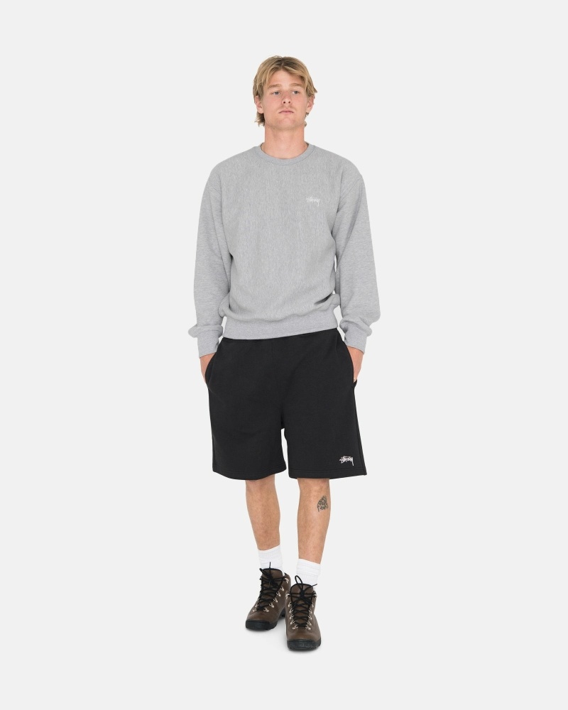 Black Stussy Overdyed Stock Logo Men's Shorts | USA000659