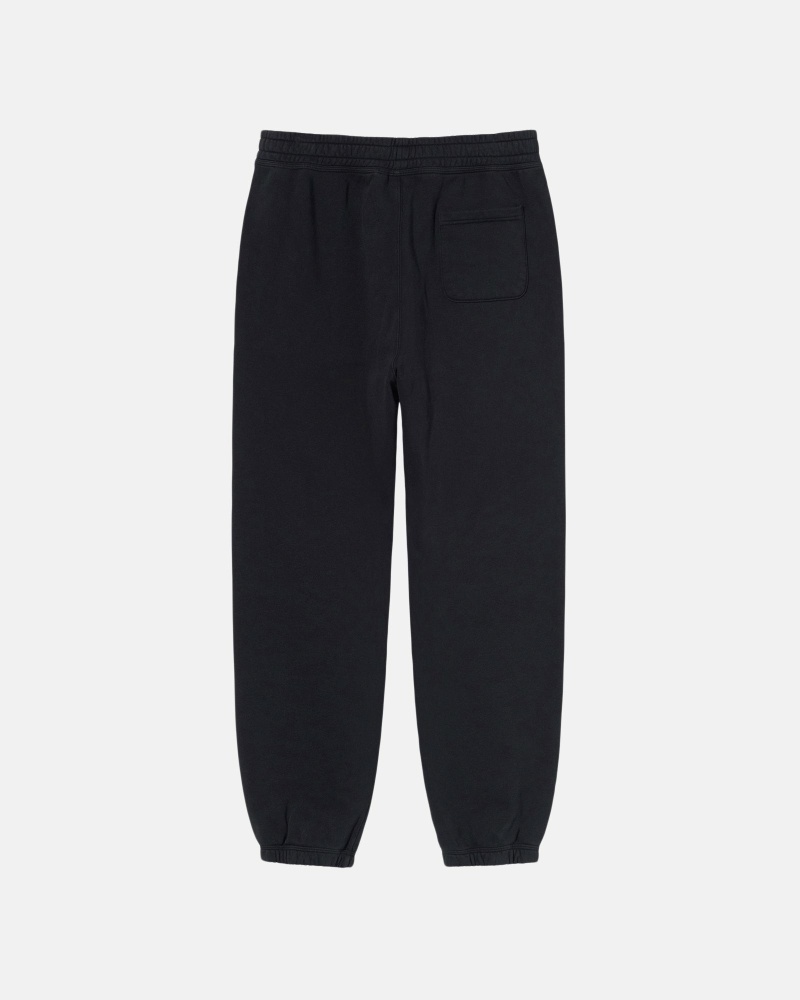 Black Stussy Overdyed Stock Logo Men's Sweatpants | USA000884